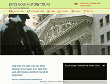 Tablet Screenshot of joycegoldhistorytours.com